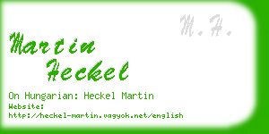 martin heckel business card